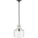 Santorini 1 Light 11 inch Matte Black Indoor Pendant Ceiling Light